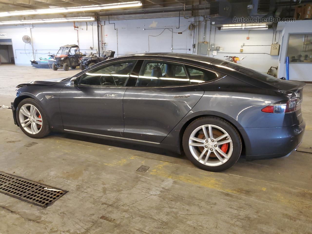 2015 Tesla Model S P85d Gray vin: 5YJSA1H47FF081155