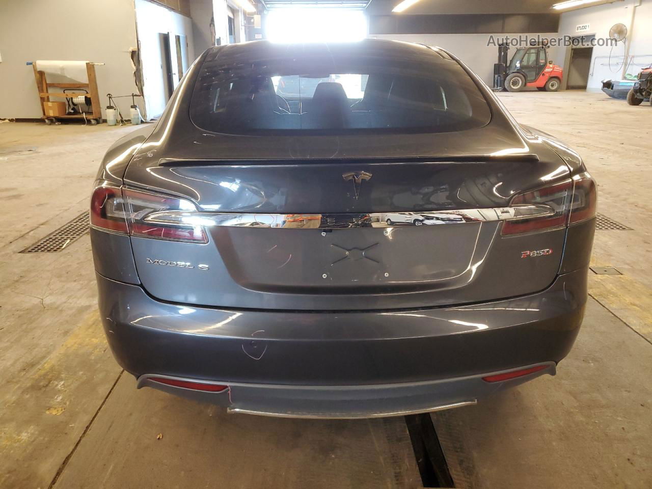 2015 Tesla Model S P85d Gray vin: 5YJSA1H47FF081155