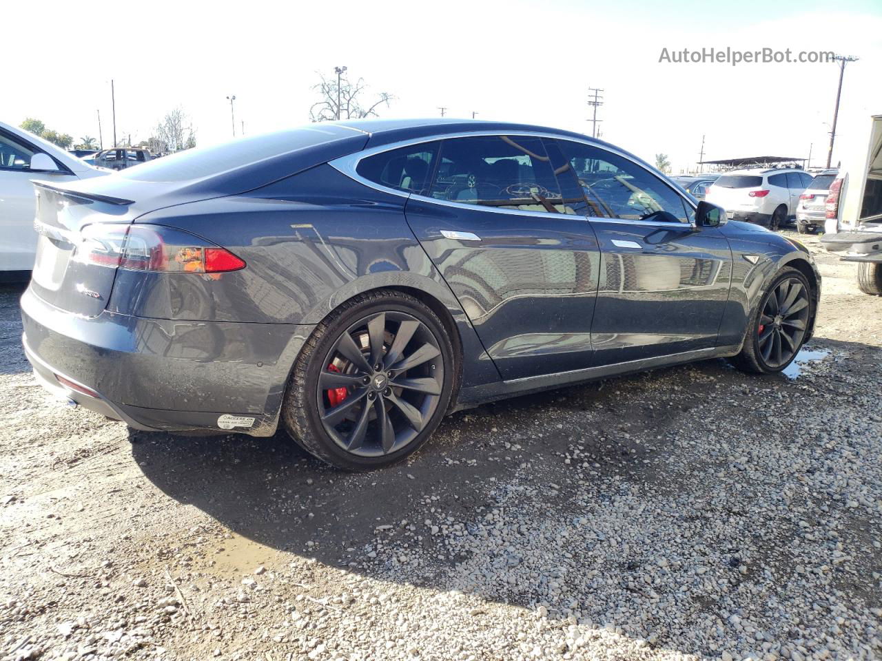 2015 Tesla Model S P85d Серый vin: 5YJSA1H47FF097047