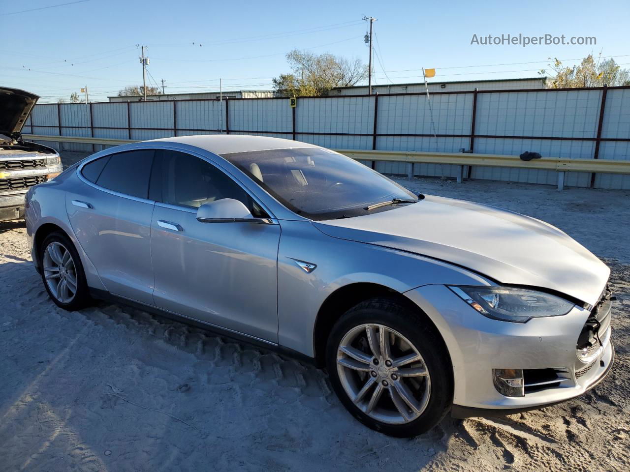 2014 Tesla Model S  Gray vin: 5YJSA1S10EFP52372