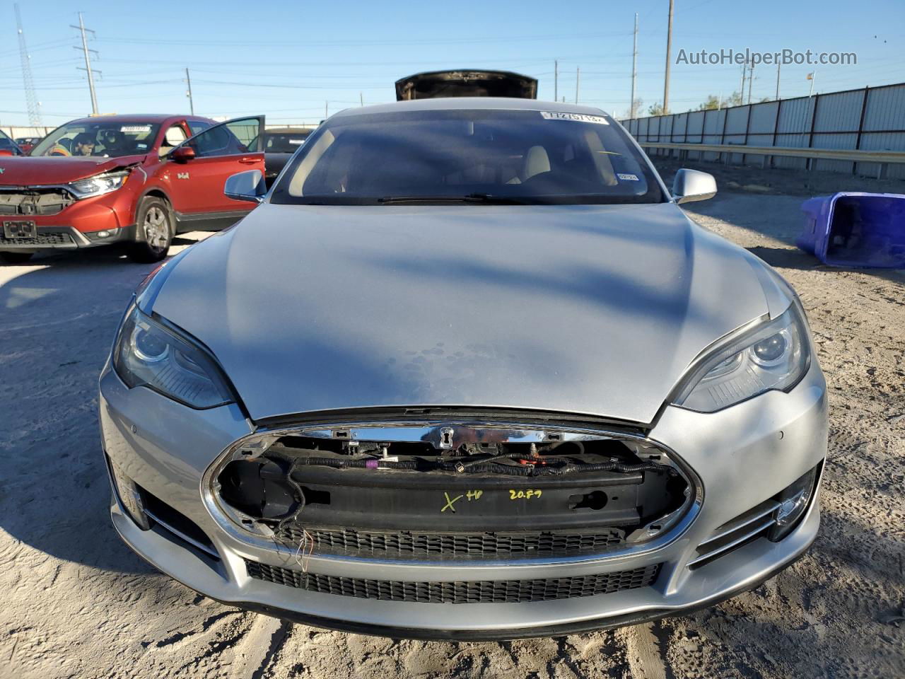 2014 Tesla Model S  Gray vin: 5YJSA1S10EFP52372