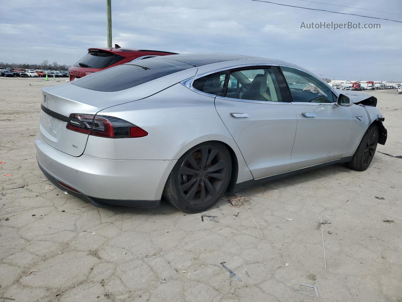 2014 Tesla Model S Silver vin: 5YJSA1S11EFP33233