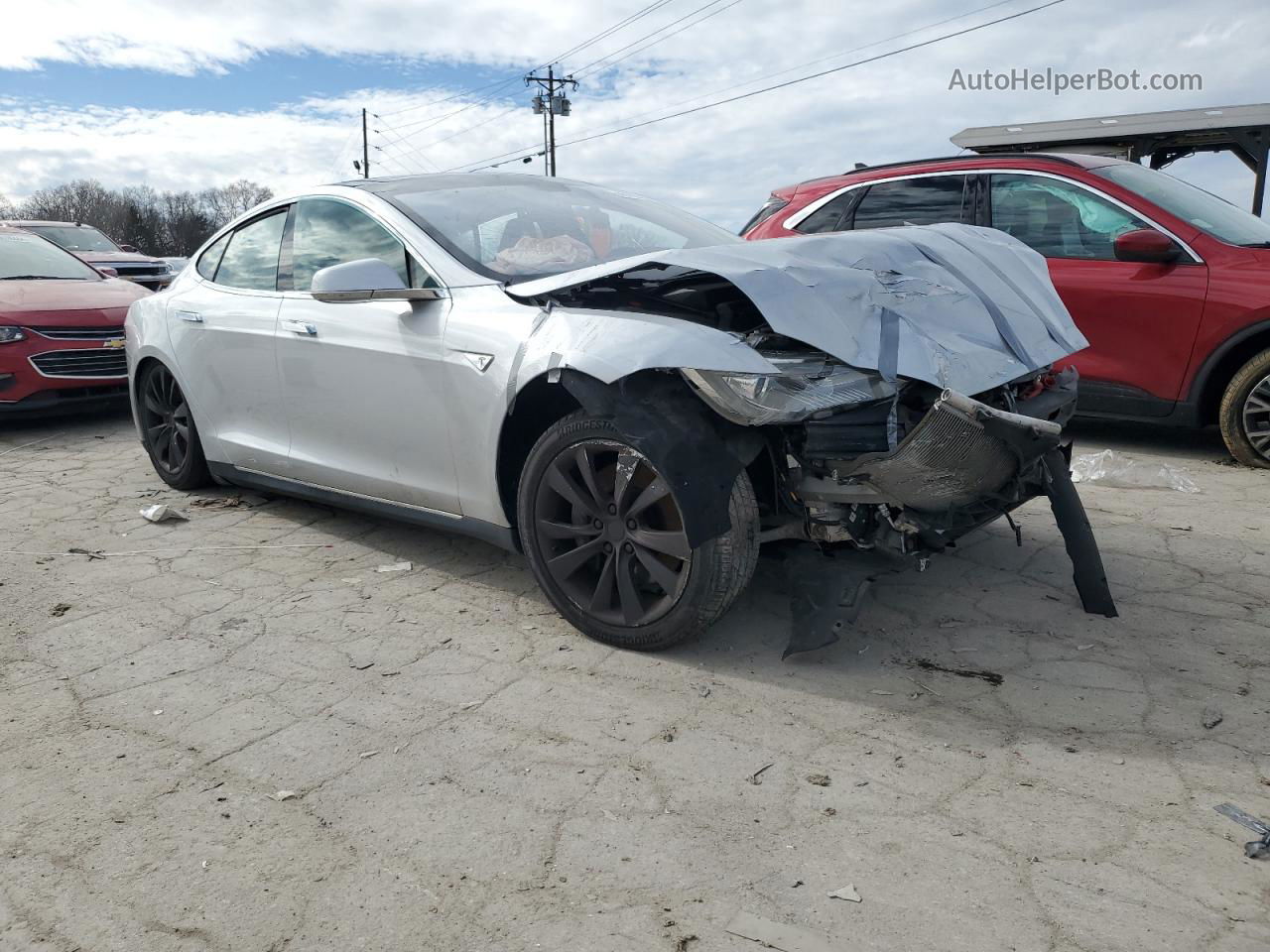 2014 Tesla Model S Silver vin: 5YJSA1S11EFP33233