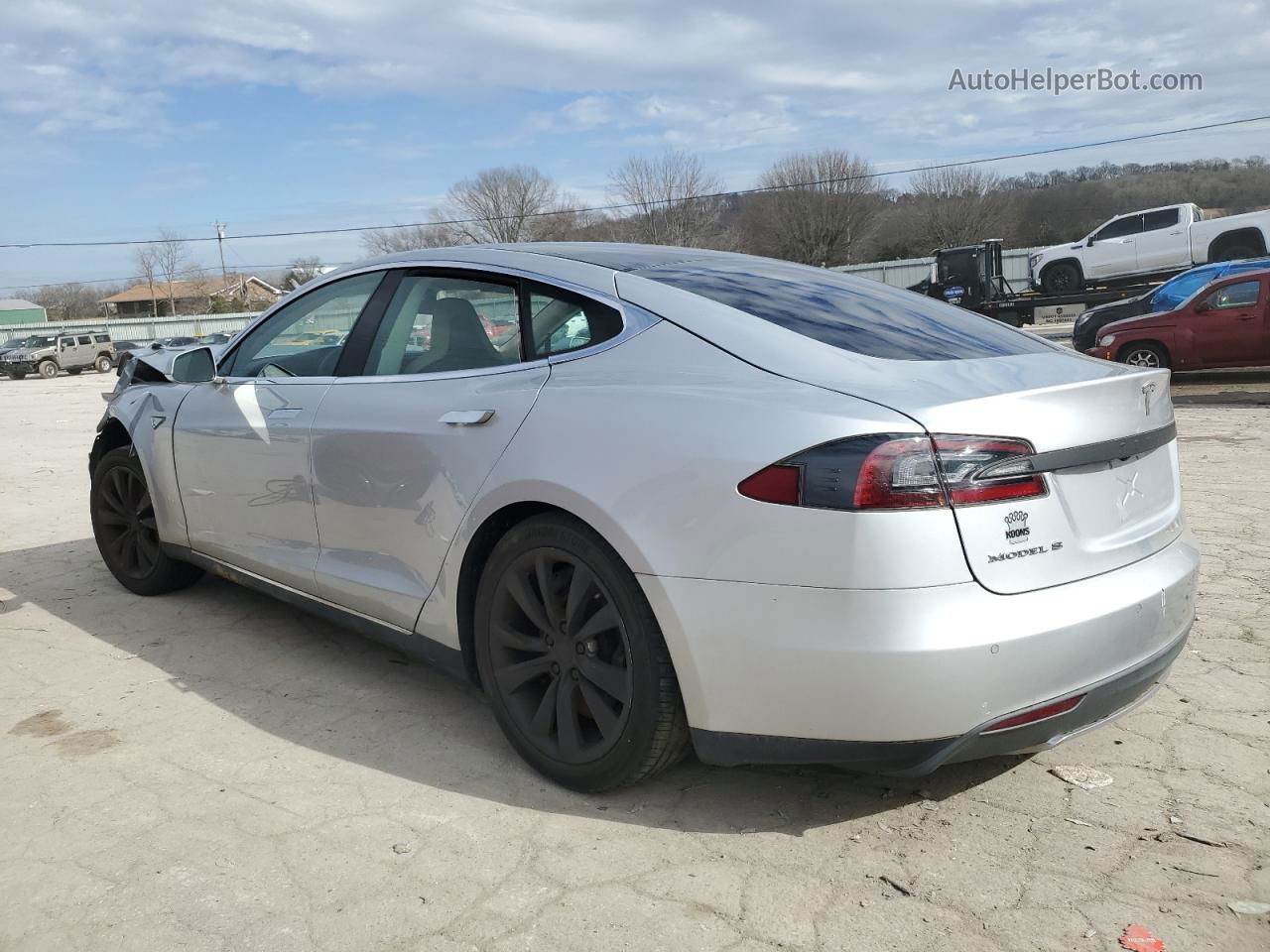 2014 Tesla Model S Silver vin: 5YJSA1S11EFP33233