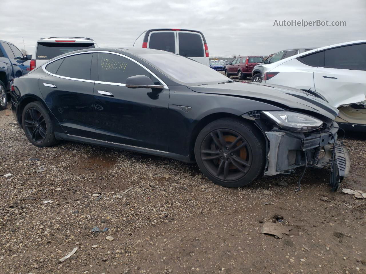 2014 Tesla Model S  Black vin: 5YJSA1S14EFP33386