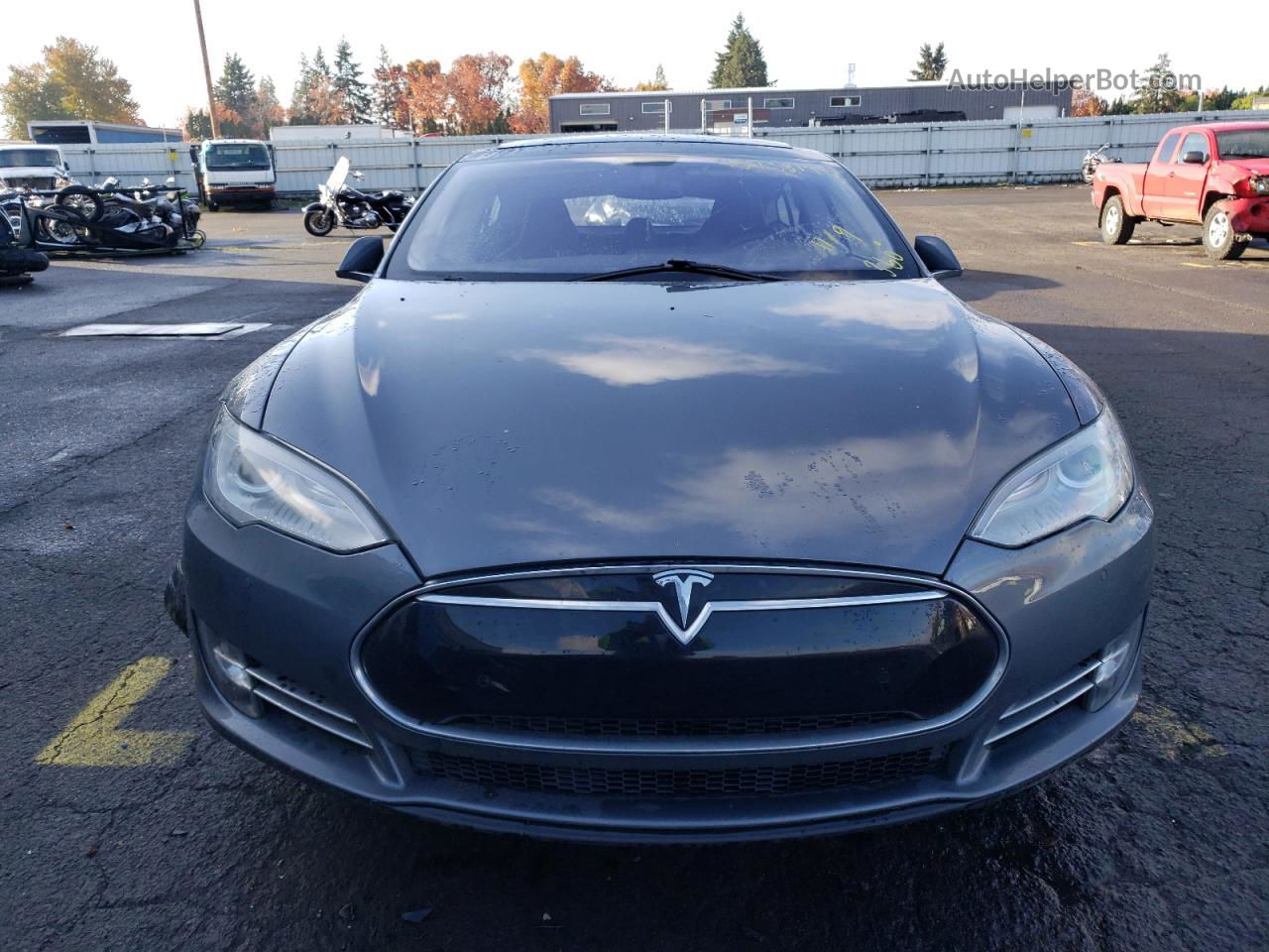 2014 Tesla Model S  Gray vin: 5YJSA1S15EFP33140