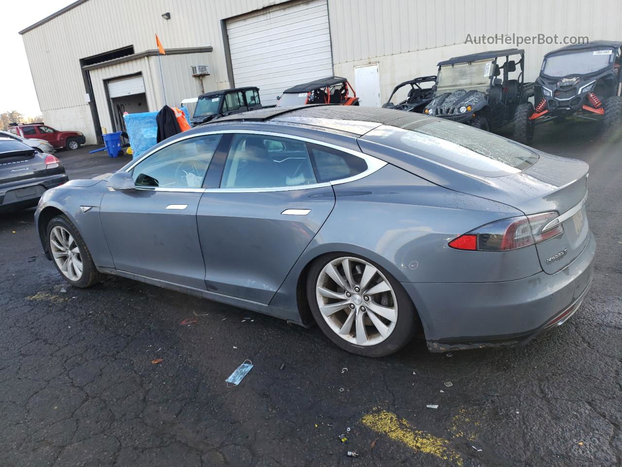 2014 Tesla Model S  Серый vin: 5YJSA1S15EFP33140