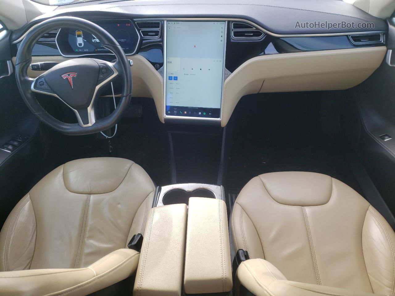 2014 Tesla Model S  White vin: 5YJSA1S15EFP57356