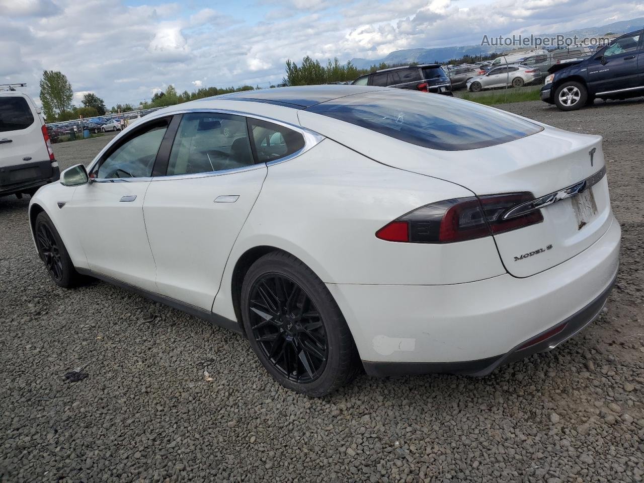 2014 Tesla Model S  White vin: 5YJSA1S16EFP33115