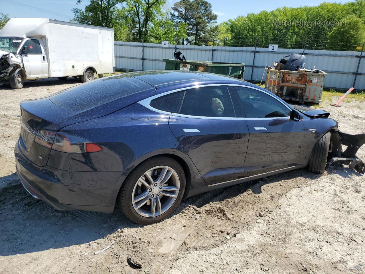 2015 Tesla Model S 60 Blue vin: 5YJSA1S16FFP71946