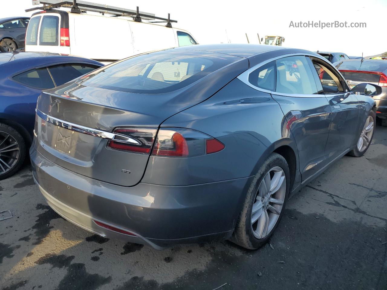 2014 Tesla Model S  Серый vin: 5YJSA1S17EFP41448