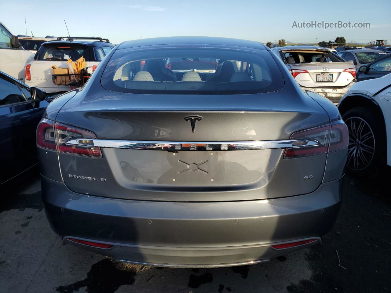 2014 Tesla Model S  Gray vin: 5YJSA1S17EFP41448