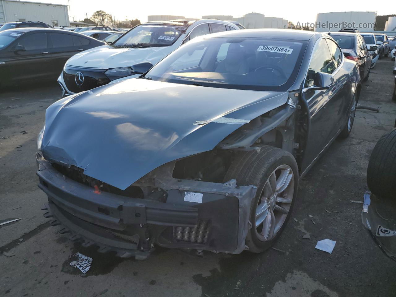 2014 Tesla Model S  Серый vin: 5YJSA1S17EFP41448