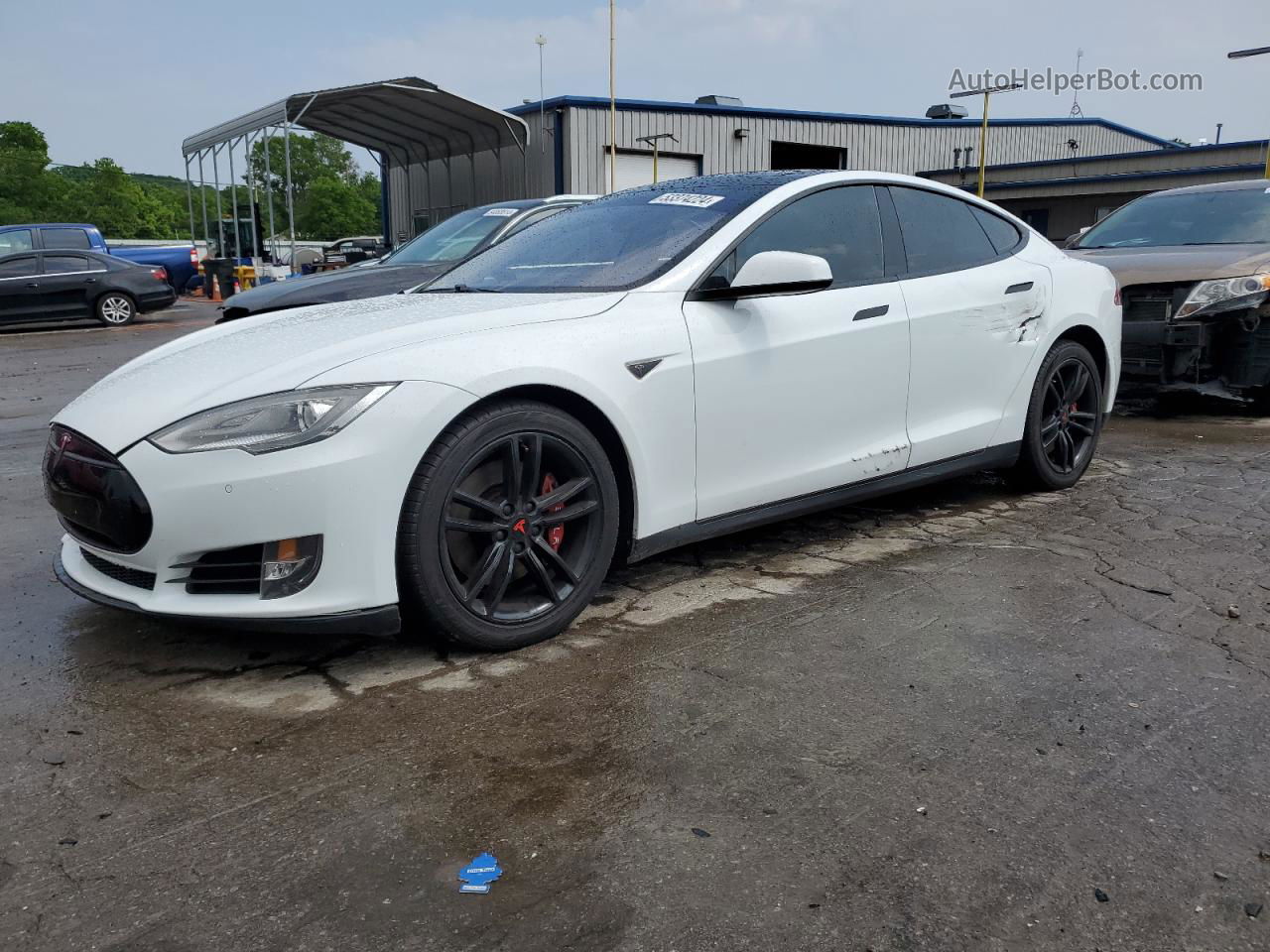 2014 Tesla Model S  Белый vin: 5YJSA1S1XEFP40097