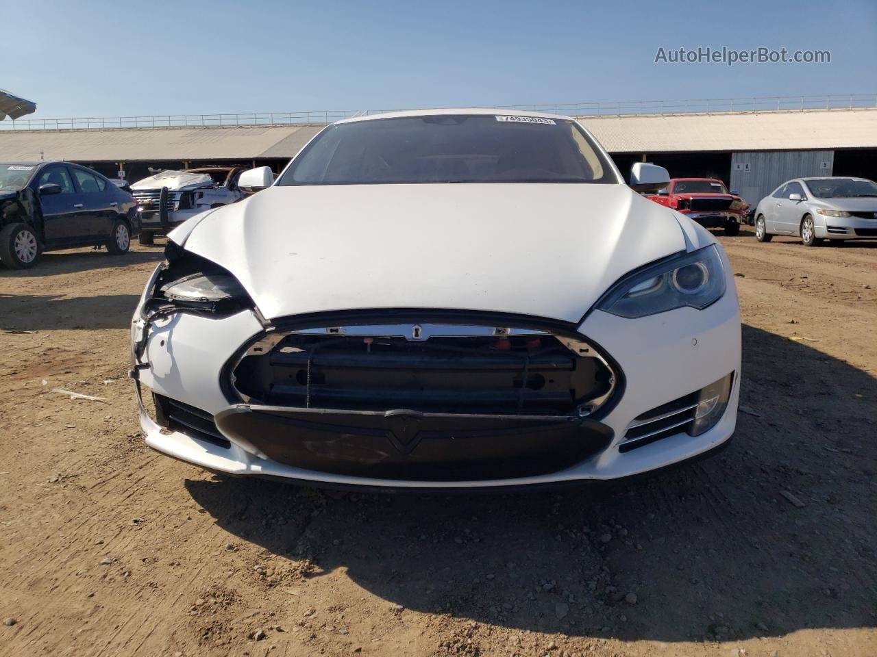 2015 Tesla Model S 70 White vin: 5YJSA1S1XFFP69486