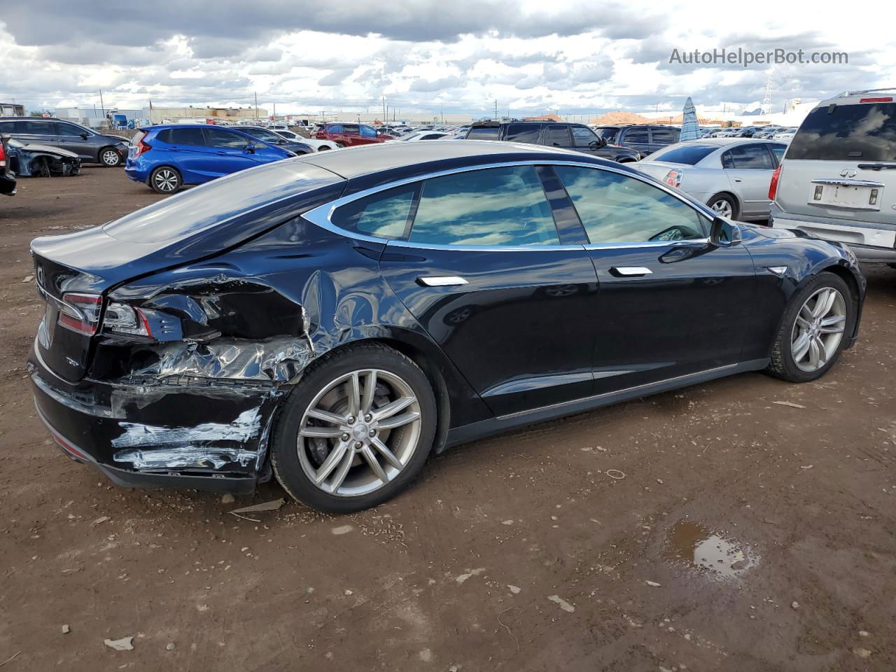 2015 Tesla Model S 70d Black vin: 5YJSA1S21FF082714