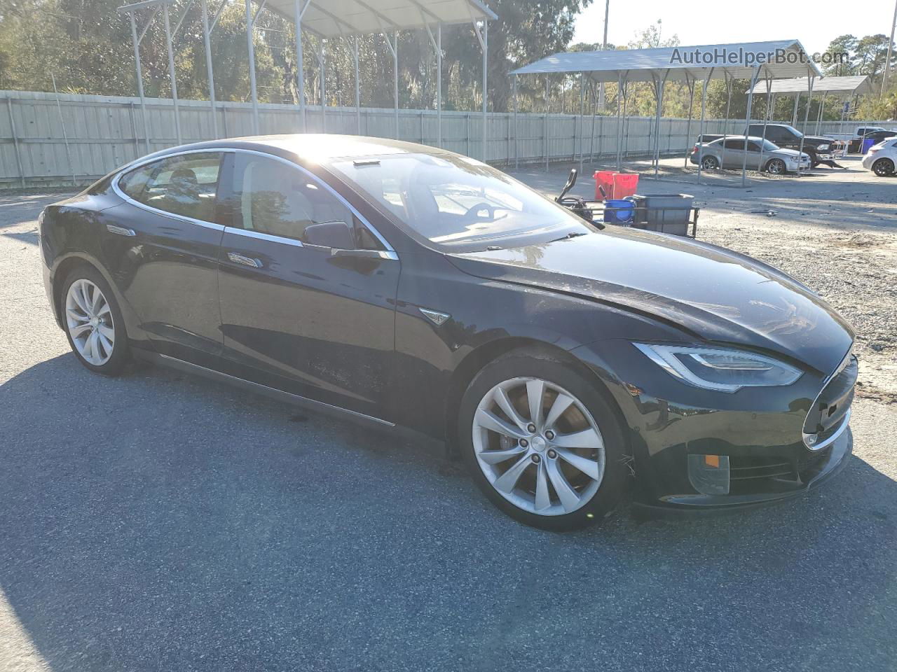 2015 Tesla Model S 70d Black vin: 5YJSA1S22FF081829