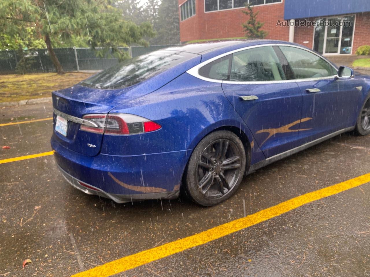 2015 Tesla Model S 70d Blue vin: 5YJSA1S23FF090605