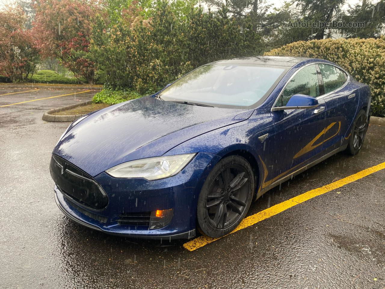 2015 Tesla Model S 70d Синий vin: 5YJSA1S23FF090605