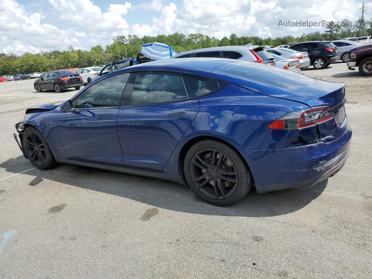 2015 Tesla Model S 70d Blue vin: 5YJSA1S24FF082688