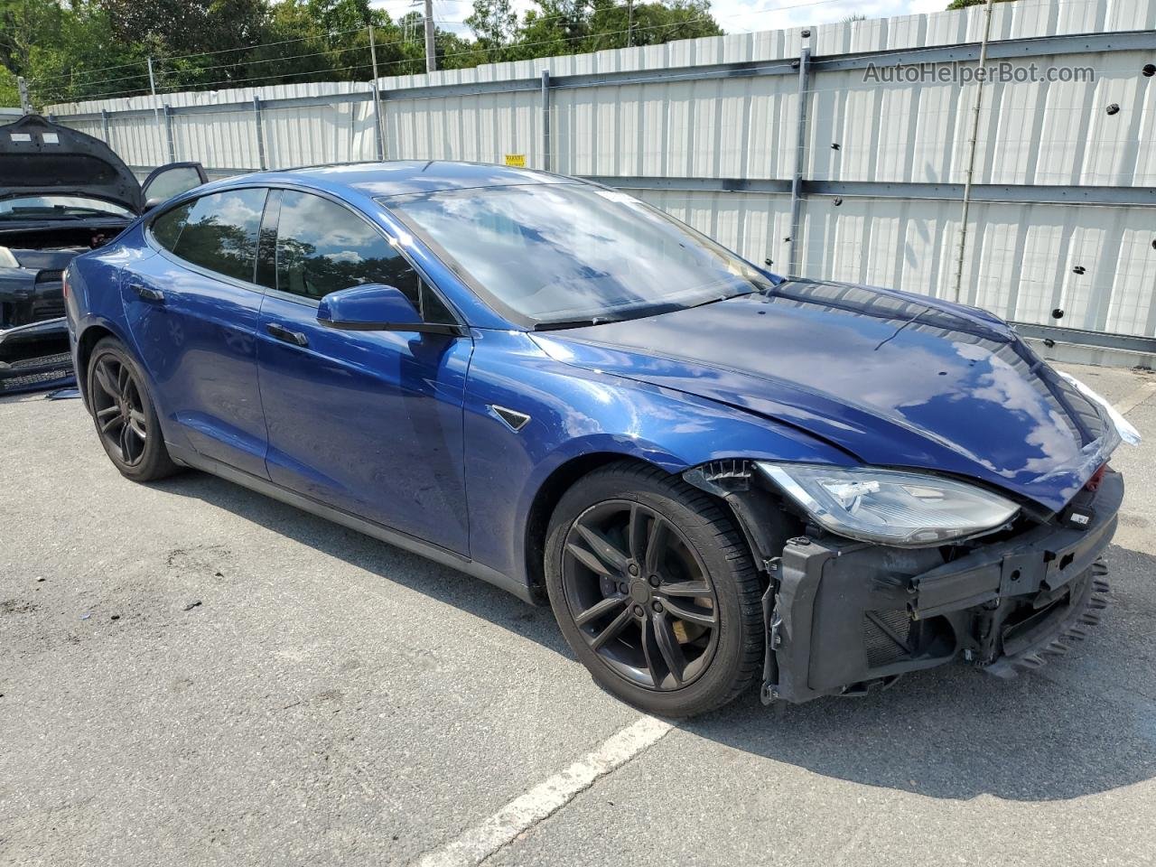 2015 Tesla Model S 70d Blue vin: 5YJSA1S24FF082688