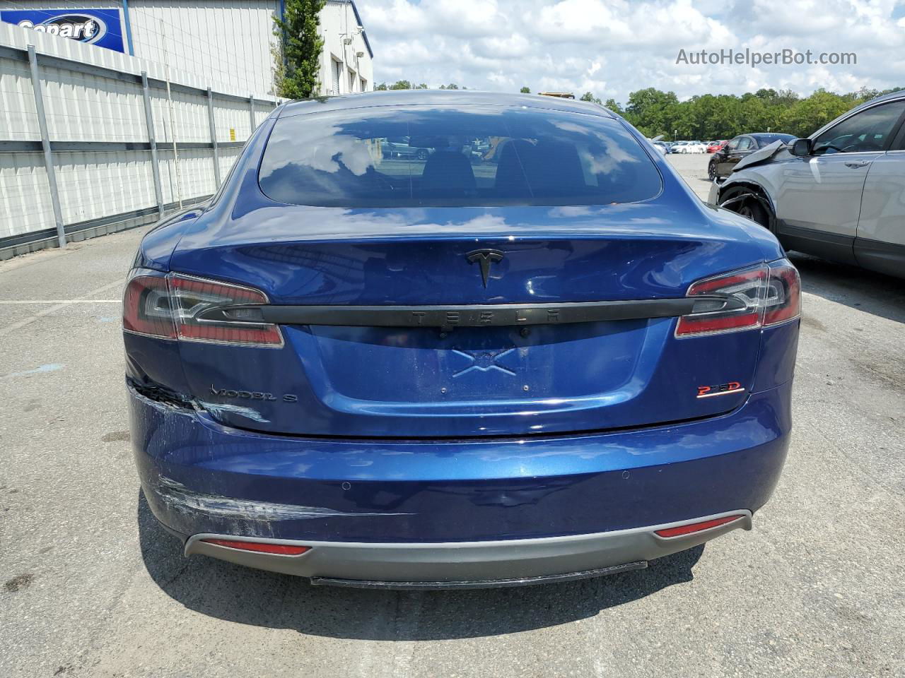 2015 Tesla Model S 70d Синий vin: 5YJSA1S24FF082688