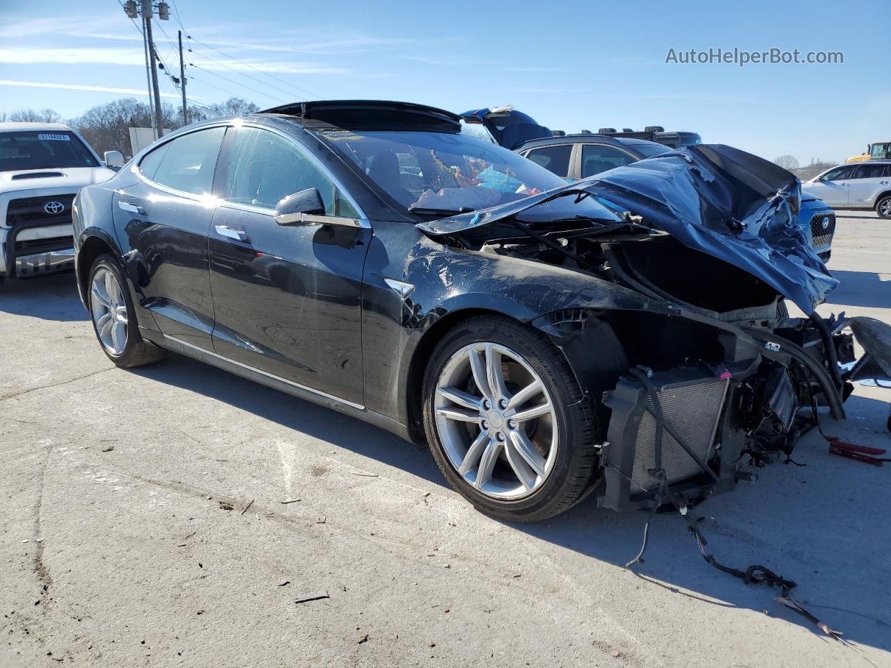 2015 Tesla Model S 70d Black vin: 5YJSA1S24FF089625