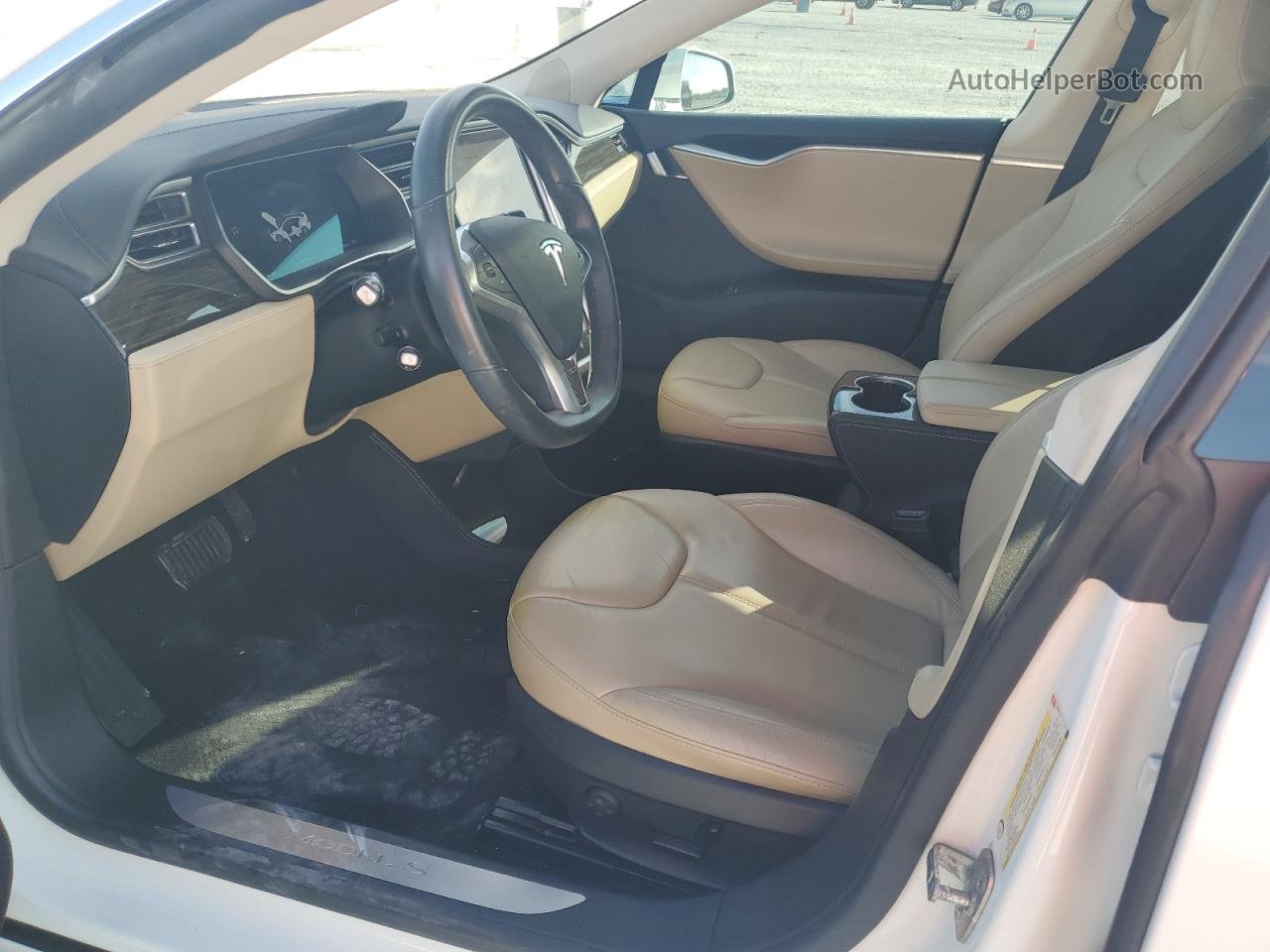 2015 Tesla Model S 70d White vin: 5YJSA1S25FF088015