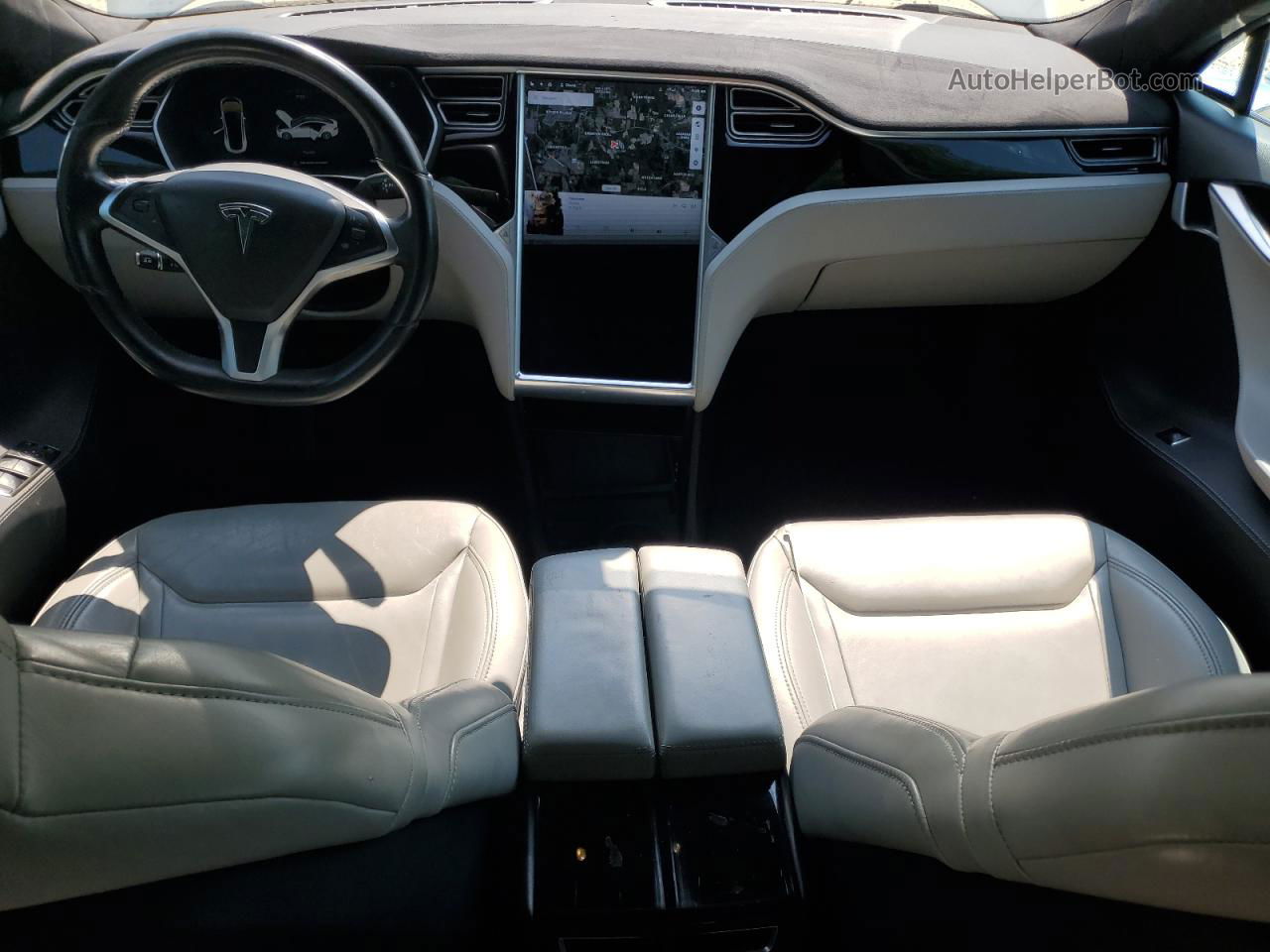 2015 Tesla Model S 70d White vin: 5YJSA1S26FF084149
