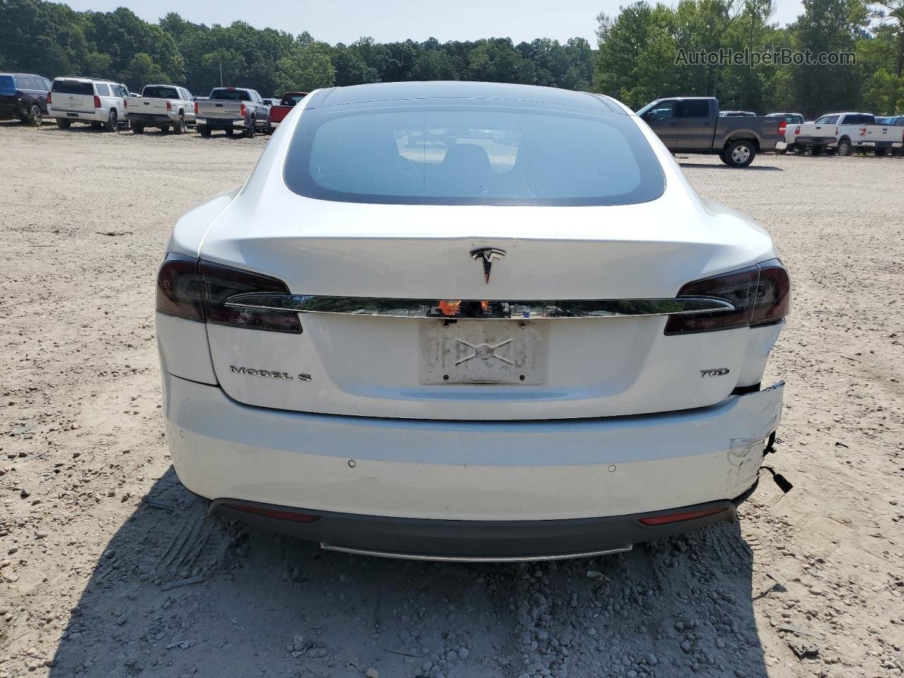 2015 Tesla Model S 70d White vin: 5YJSA1S26FF084149