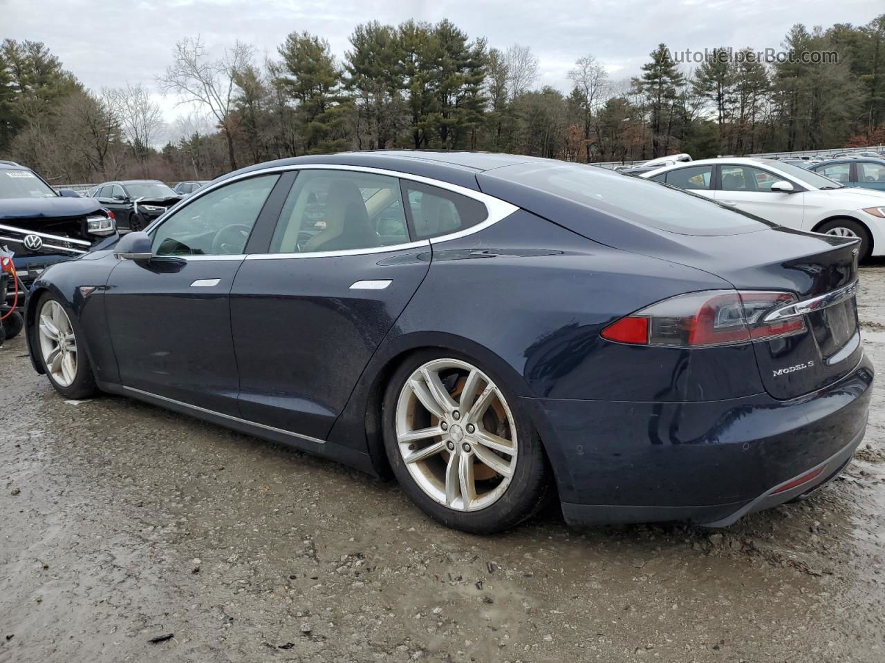 2015 Tesla Model S 70d Blue vin: 5YJSA1S28FF085125