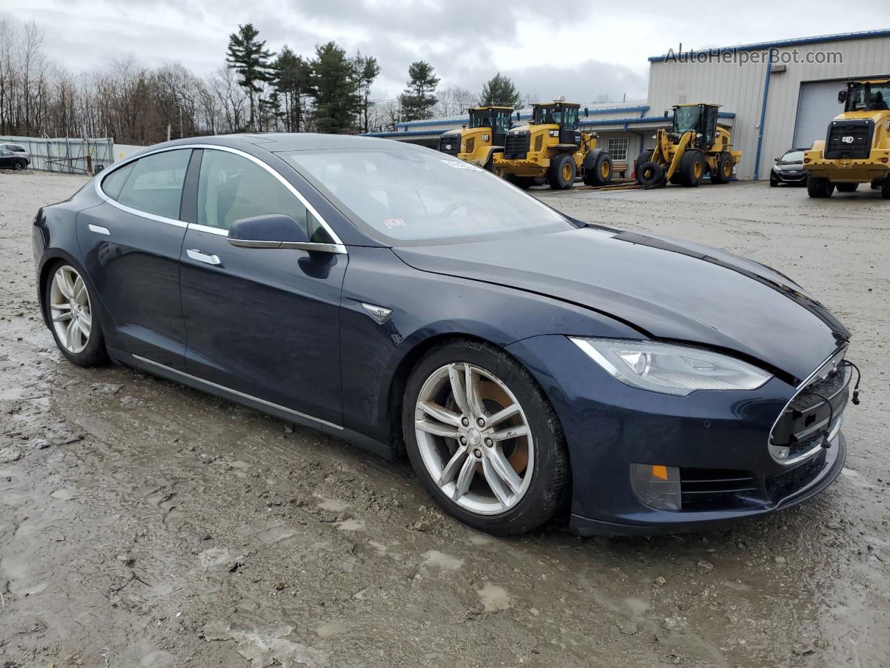 2015 Tesla Model S 70d Синий vin: 5YJSA1S28FF085125