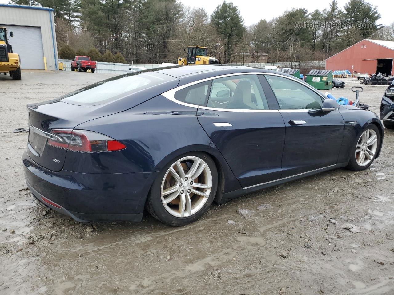 2015 Tesla Model S 70d Синий vin: 5YJSA1S28FF085125