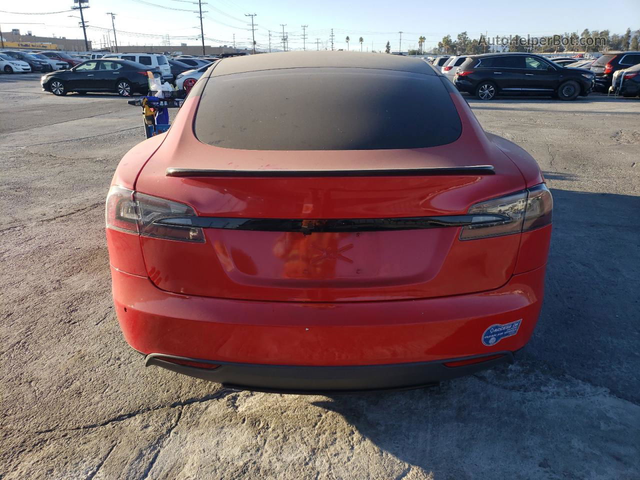 2015 Tesla Model S 70d Красный vin: 5YJSA1S28FF095900