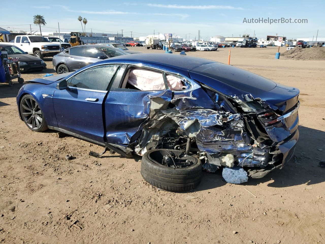 2015 Tesla Model S 70d Синий vin: 5YJSA1S2XFF084882