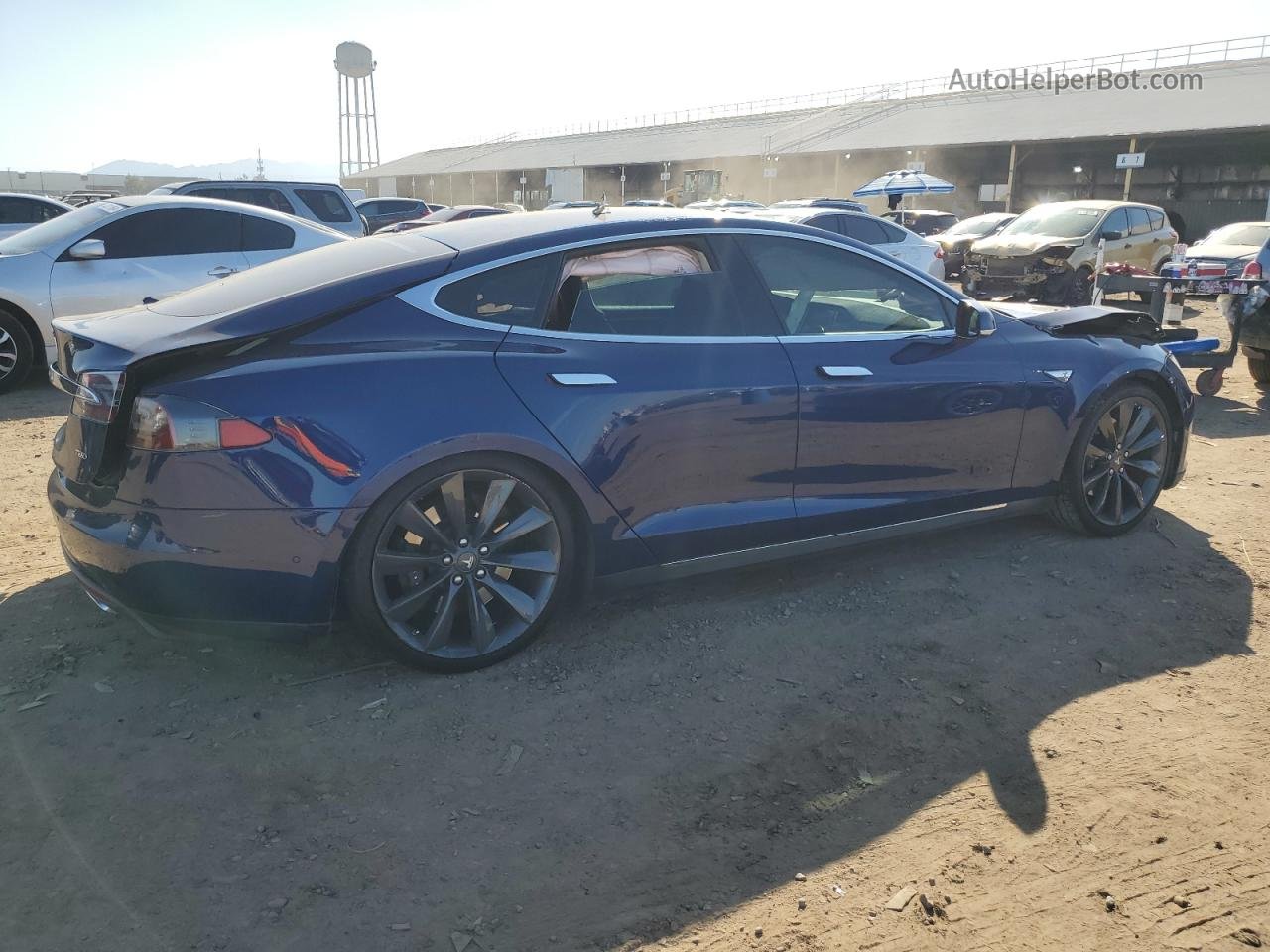 2015 Tesla Model S 70d Blue vin: 5YJSA1S2XFF084882