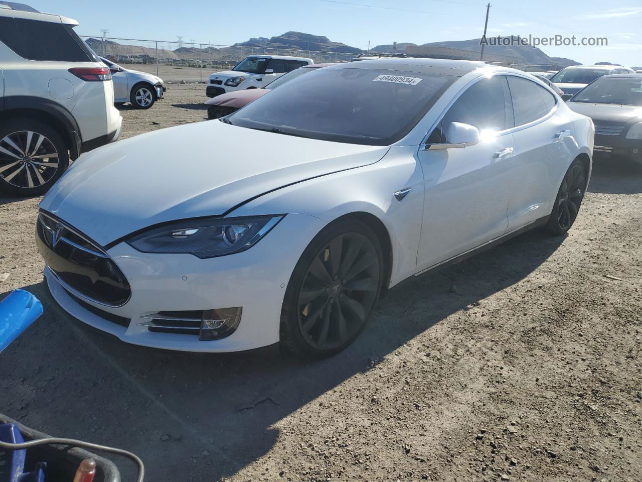 2015 Tesla Model S 70d White vin: 5YJSA1S2XFF099513