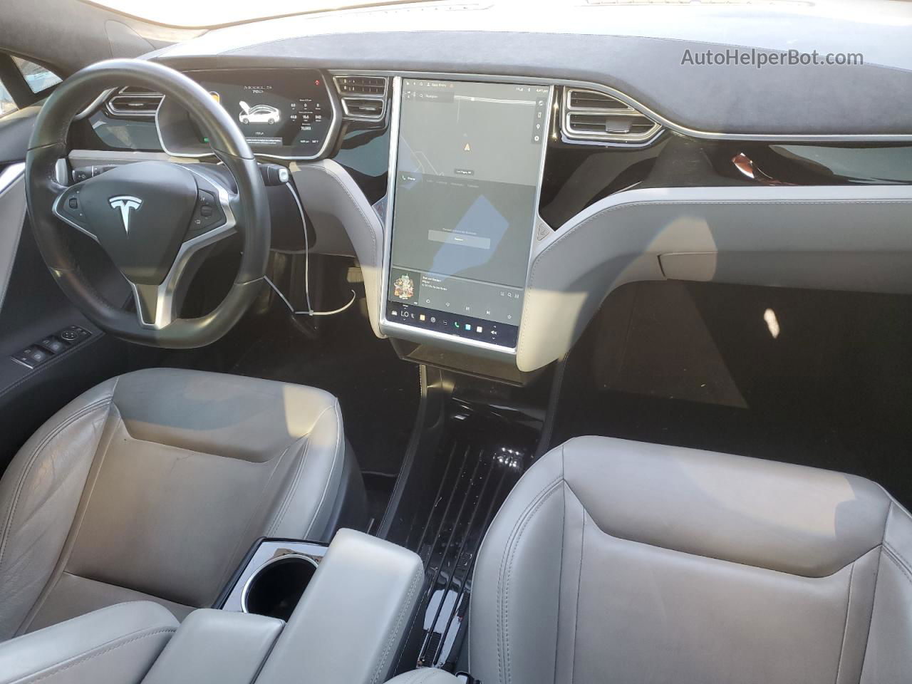 2015 Tesla Model S 70d White vin: 5YJSA1S2XFF099513