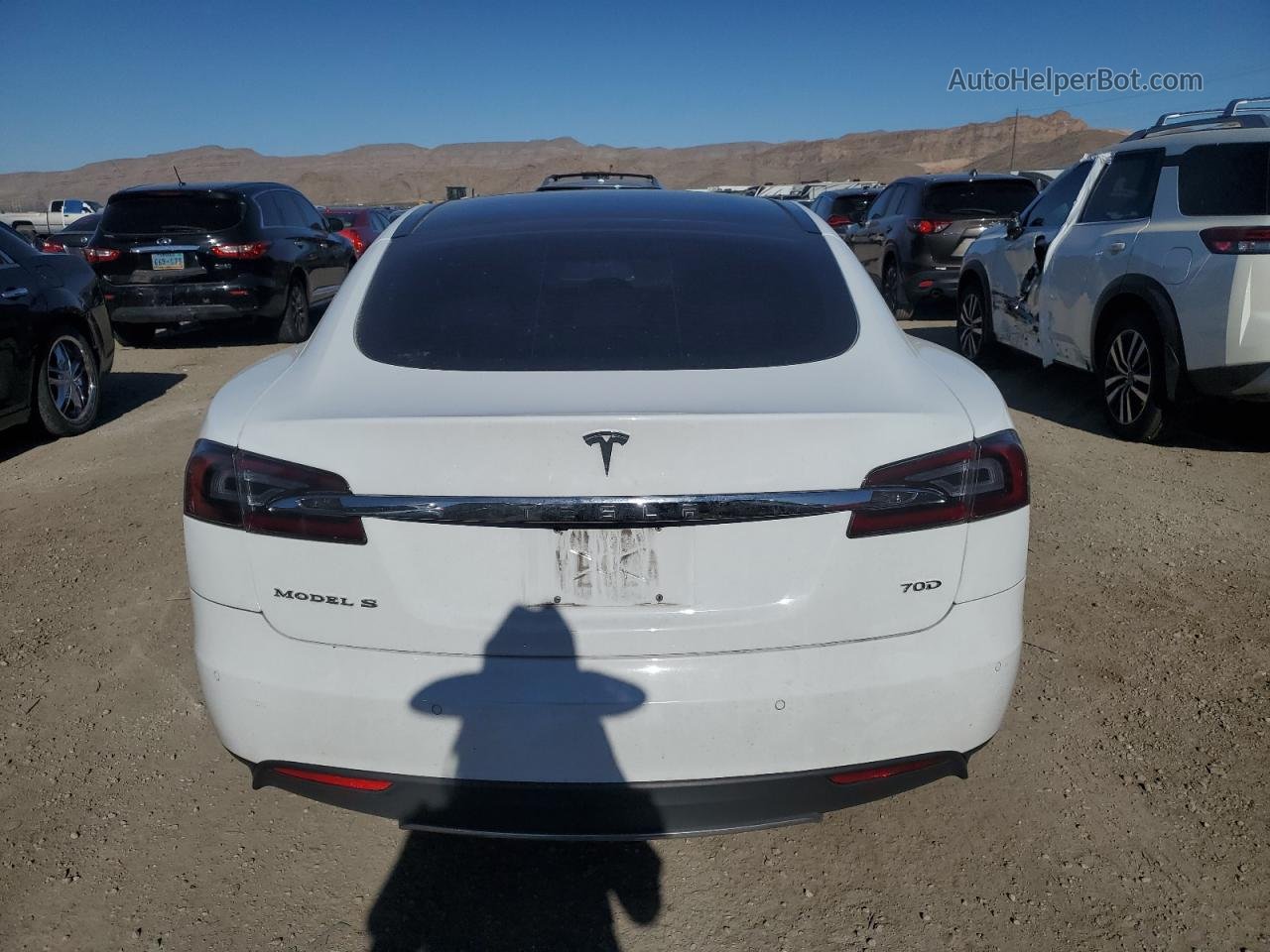 2015 Tesla Model S 70d White vin: 5YJSA1S2XFF099513