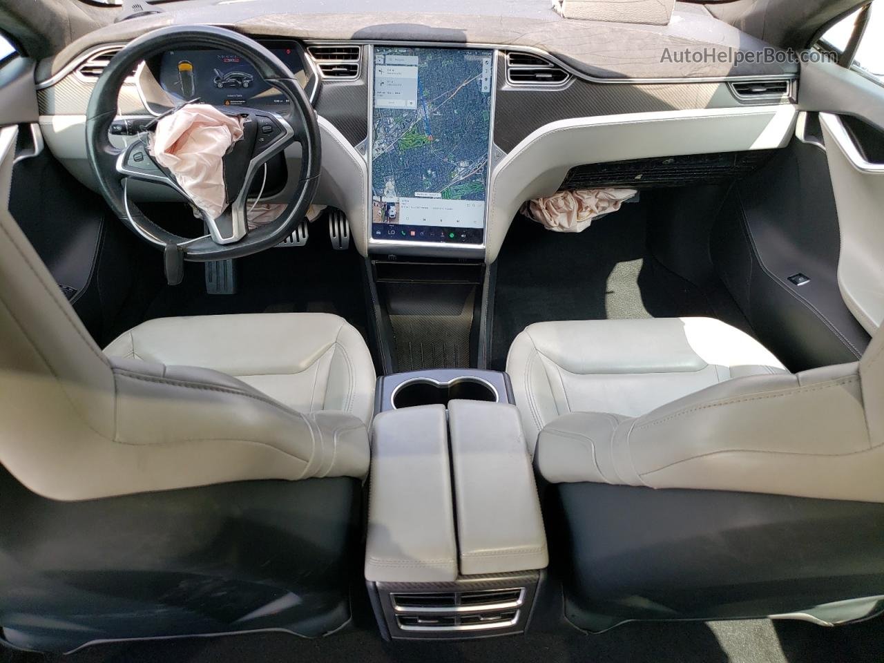 2015 Tesla Model S P90d Серый vin: 5YJSA1V47FF098414