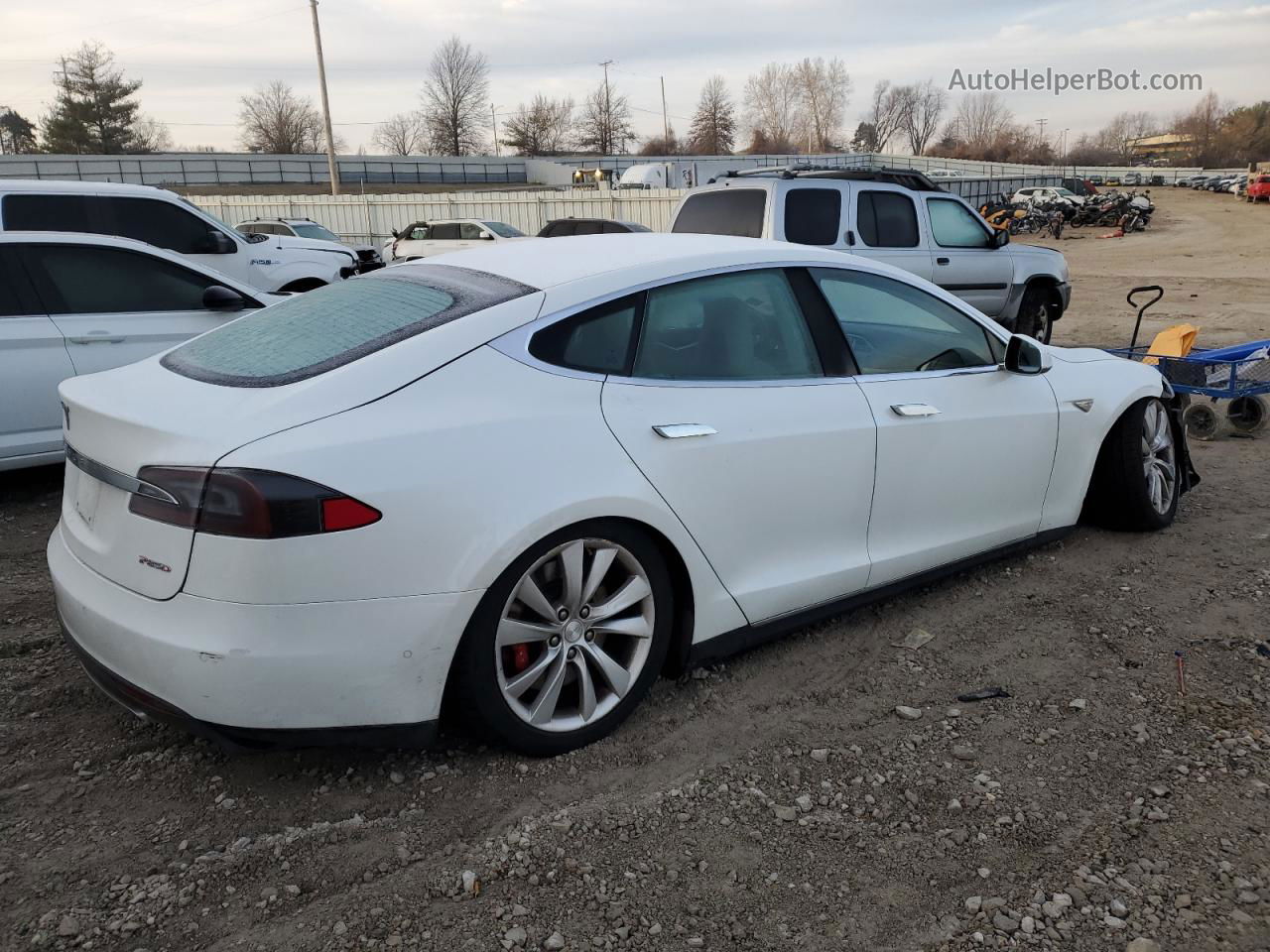 2015 Tesla Model S P85d Белый vin: 5YJSA4H48FF096071