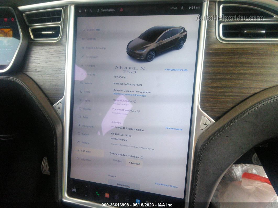 2016 Tesla Model X 70d/90d/75d/60d Серый vin: 5YJXCAE20GF010724