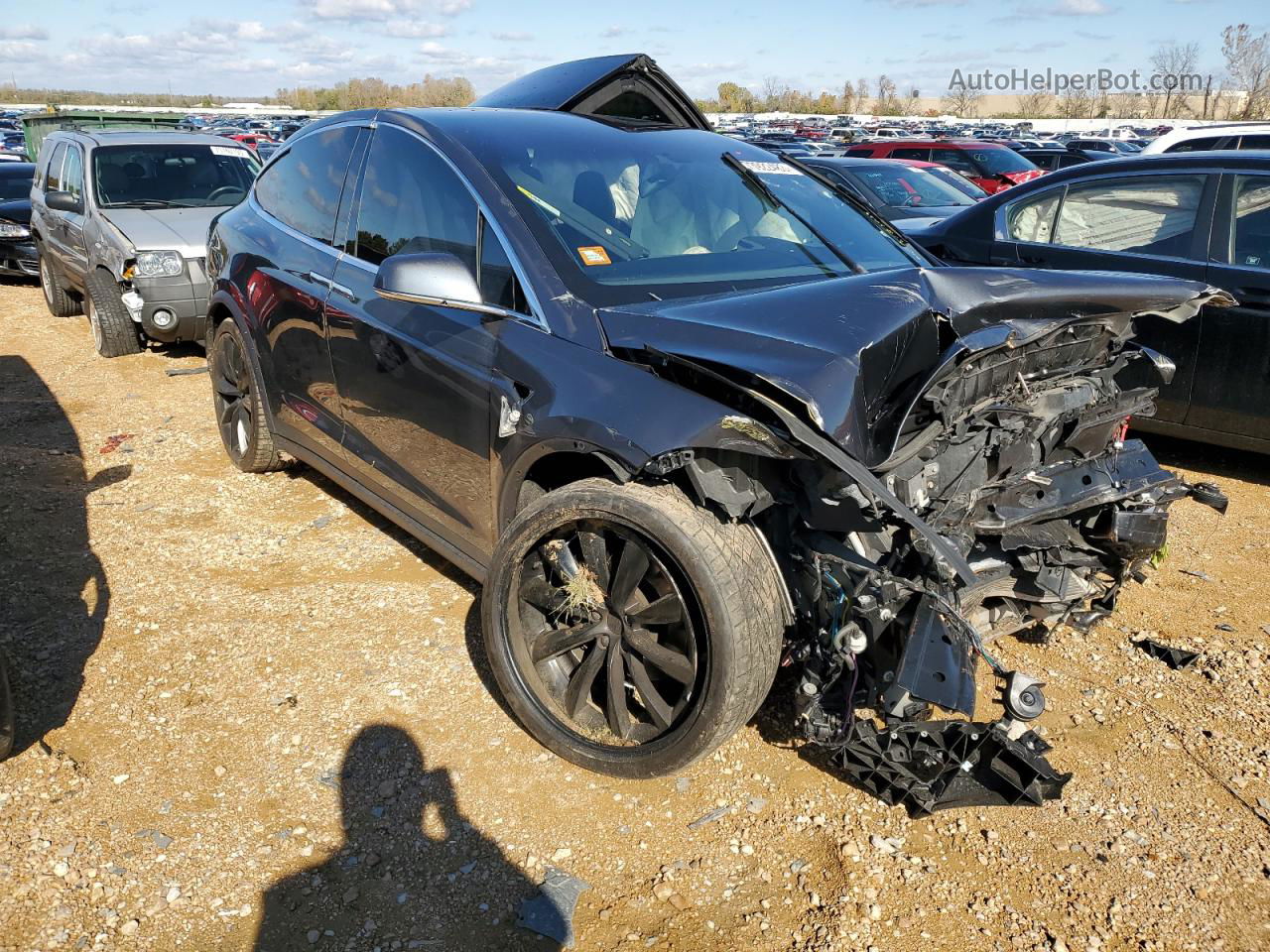 2016 Tesla Model X  Black vin: 5YJXCAE22GF017593