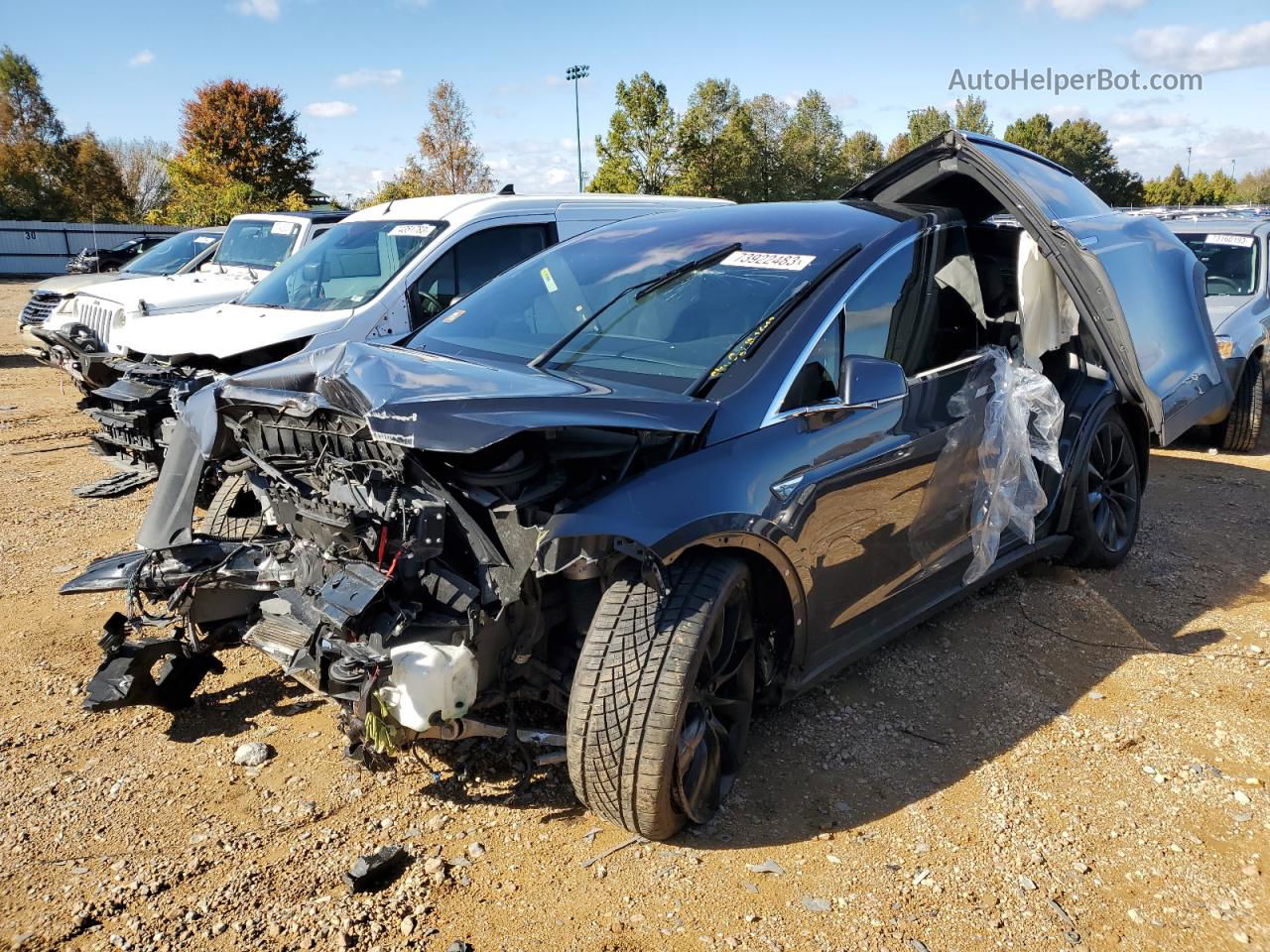 2016 Tesla Model X  Black vin: 5YJXCAE22GF017593