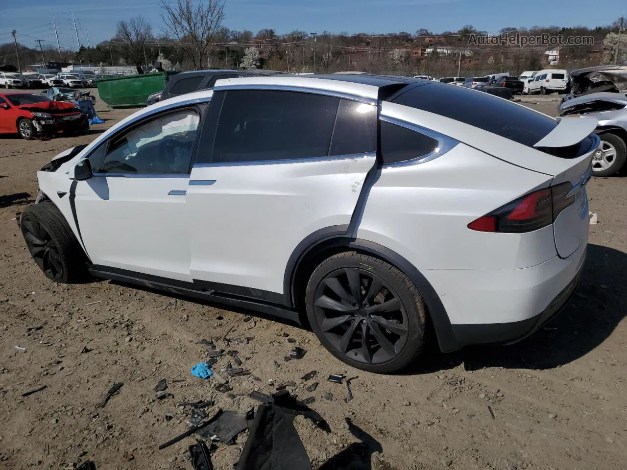 2020 Tesla Model X  White vin: 5YJXCAE22LF286395