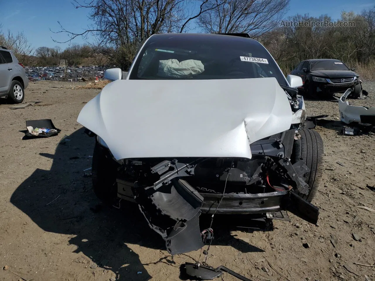 2020 Tesla Model X  White vin: 5YJXCAE22LF286395