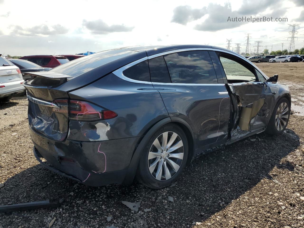 2019 Tesla Model X  Gray vin: 5YJXCAE23KF197952