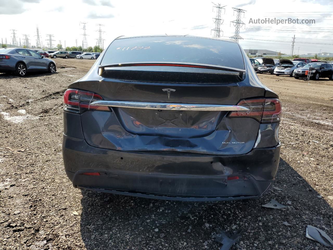 2019 Tesla Model X  Gray vin: 5YJXCAE23KF197952