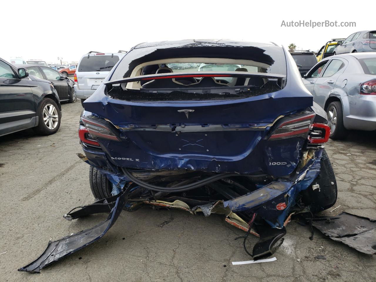 2018 Tesla Model X  Blue vin: 5YJXCAE25JF126606