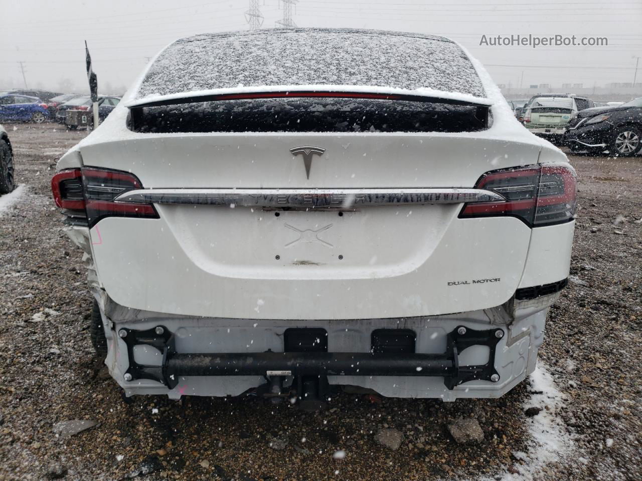 2020 Tesla Model X  White vin: 5YJXCAE27LF271780